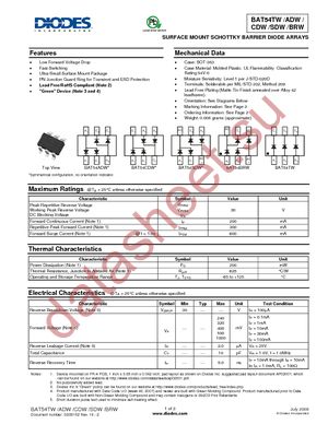 BAT54ADW-7-F datasheet  